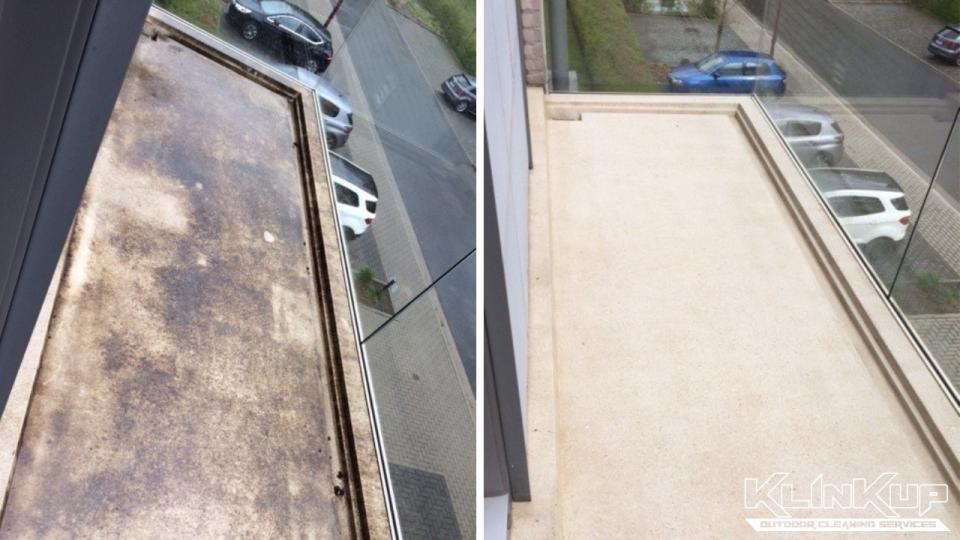 Produits nettoyants pour des terrasses en béton